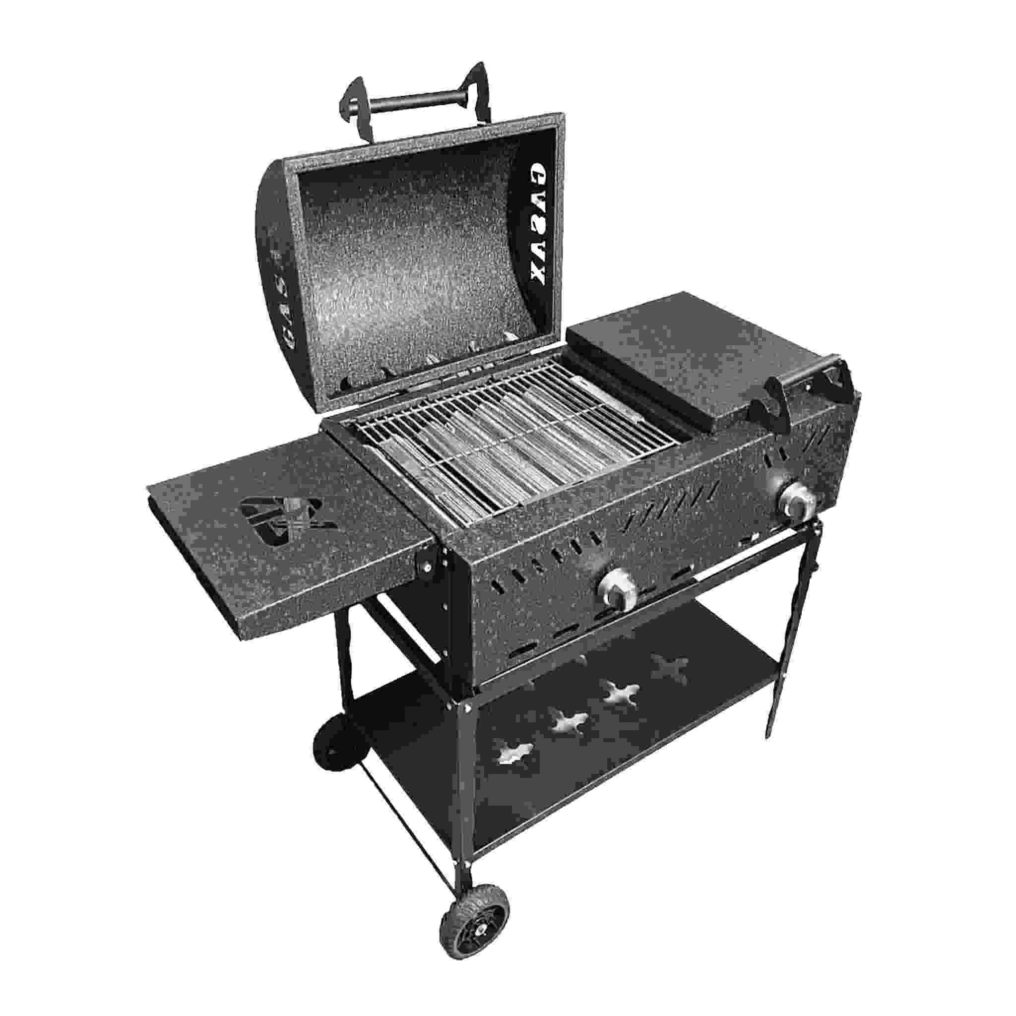 bbq gazi zoghali 8040 ojaghdar gasax باربیکیو گازی ذغالی اجاقدار گازاکس مدل 8040