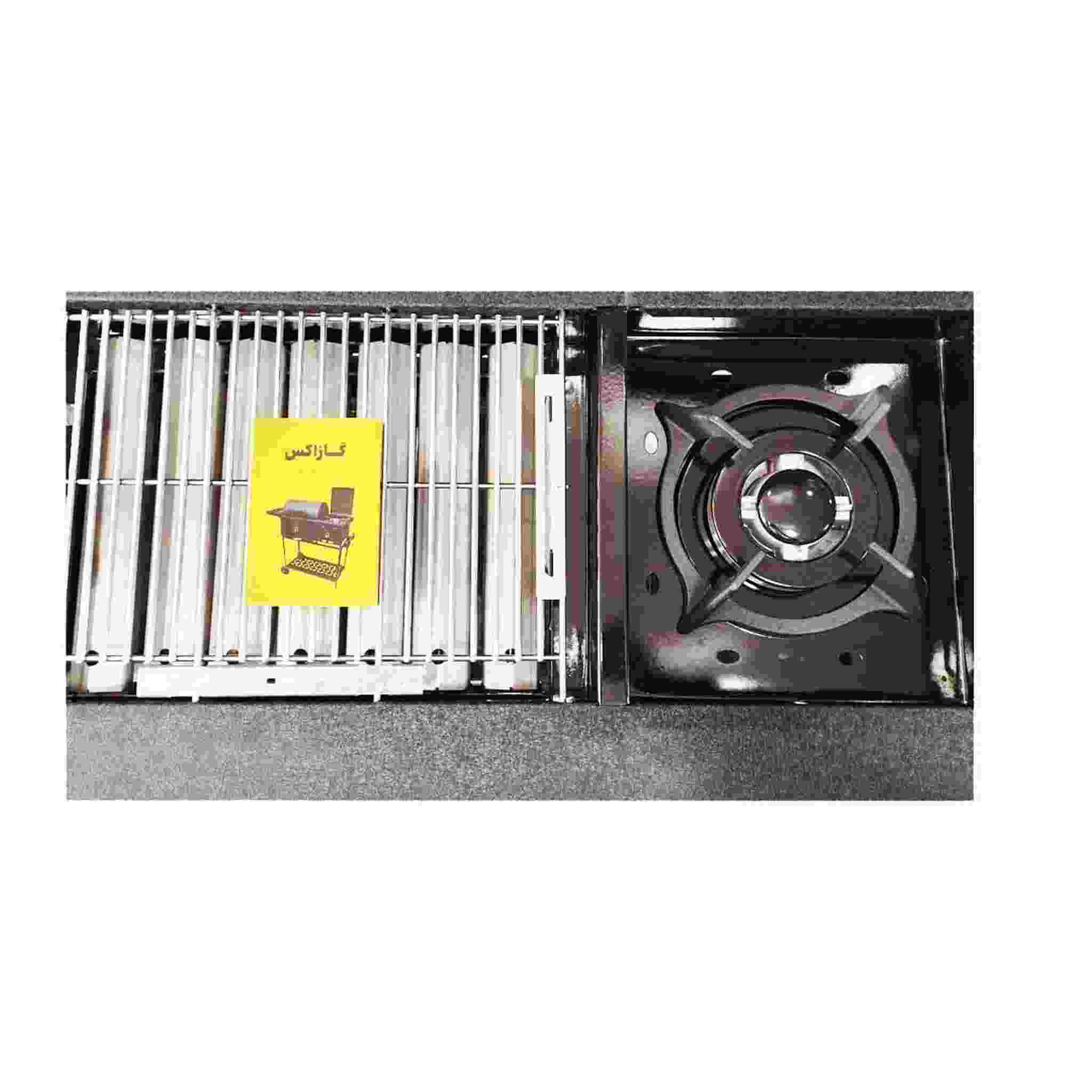 bbq gazi zoghali 8040 ojaghdar gasax_1 باربیکیو گازی ذغالی اجاقدار گازاکس مدل 8040